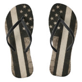 Flag-Flops mit dünner weißer Linie Badesandalen (Fußbett)