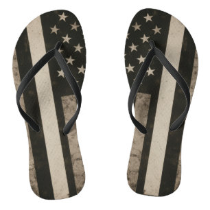 Flag-Flops mit dünner weißer Linie Badesandalen