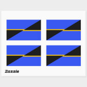 Flag Folsom, Kalifornien Rechteckiger Aufkleber (Blatt)