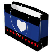 Flag "Foot Pride" Große Geschenktüte (Rückseite Schrägansicht)