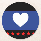 Flag "Foot Pride" Runder Pappuntersetzer (Vorderseite)