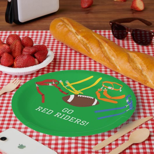 Flag Football Banquet Ende der Saison Party Pappteller (Picknick)