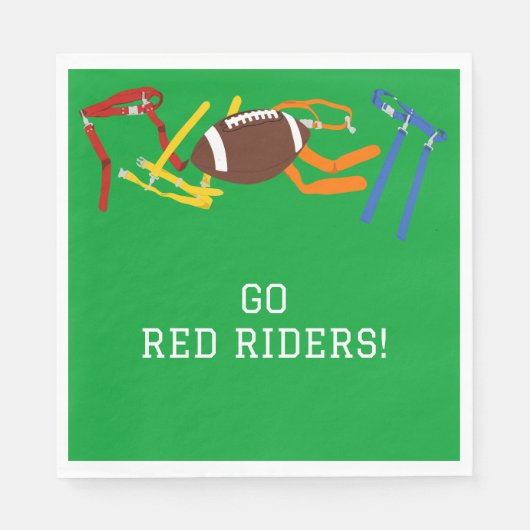 Flag Football Banquet Ende der Saison Party Serviette (Vorderseite)