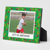 Flag Football Coach Player Personalisiert Fotoplatte (Seite)