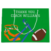 Flag Football Coach Player Personalisiert Große Geschenktüte (Vorderseite)