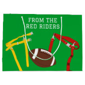 Flag Football Coach Player Personalisiert Große Geschenktüte (Rückseite)