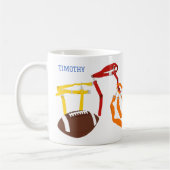 Flag Football Coach Player Personalisiert Kaffeetasse (Links)