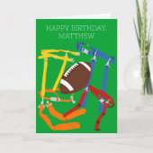 Flag Football Coach Player Personalisiert Karte (Vorderseite)