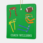 Flag Football Coach Player Personalisiert Keramikornament (Links)