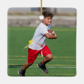 Flag Football Coach Player Personalisiert Keramikornament (Rückseite)