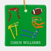 Flag Football Coach Player Personalisiert Keramikornament (Vorderseite)
