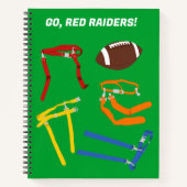 Flag Football Coach Player Personalisiert Notizblock (Vorderseite)