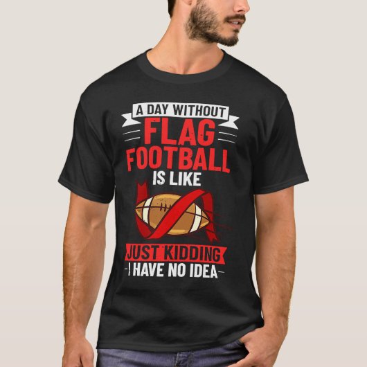 Flag Football Game American Player Field Flags T-Shirt (Vorderseite)