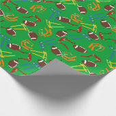Flag Football Gemustert Geschenkpapier (Ecke)