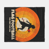 Flag Football Girl Women Schnell für Sie auf Flag Fleecedecke (Vorderseite (Horizontal))