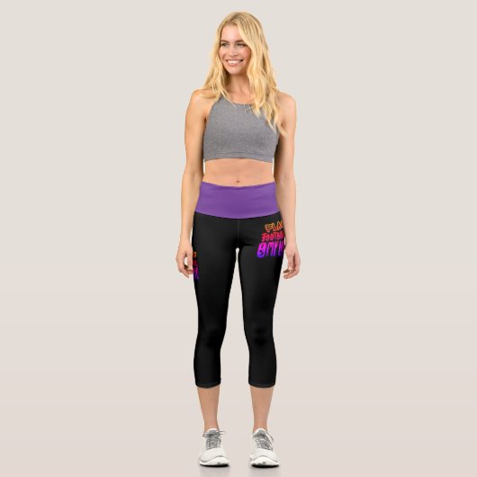 Flag Football Is My Life Capri Leggings (Vorderseite)