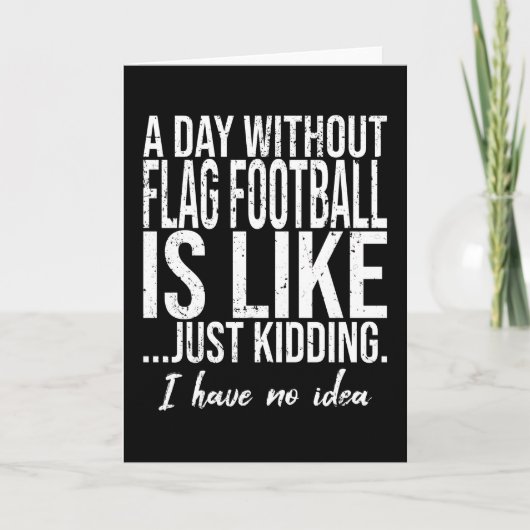 Flag Football lustiges Sportgeschenk Karte (Vorderseite)