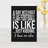 Flag Football lustiges Sportgeschenk Karte (Gelbe Blume)