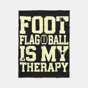 Flag Football Therapie Lustiges Zitat Spieler Trai Fleecedecke