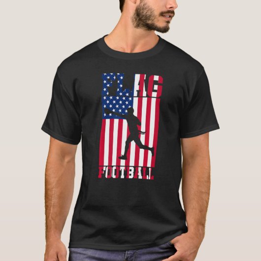 Flag Football USA Women Men Girls Boys T-Shirt (Vorderseite)