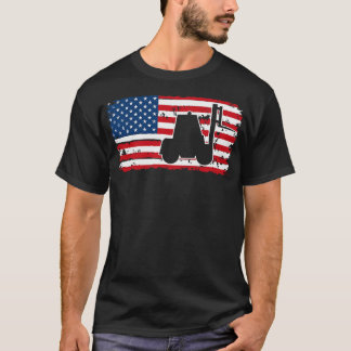 Flag "Forklift Driver USA" T-Shirt