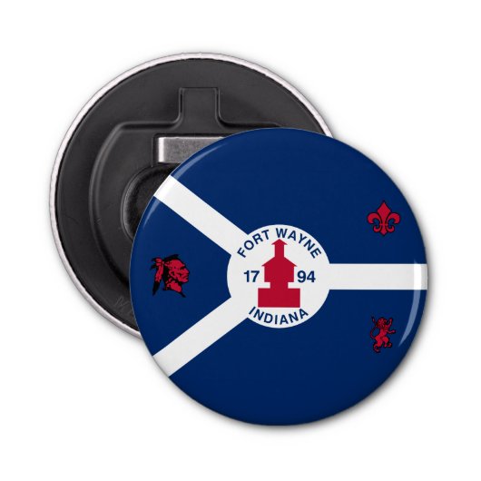 Flag Fort Wayne, Indiana Bottle Opener Flaschenöffner (Vorderseite)