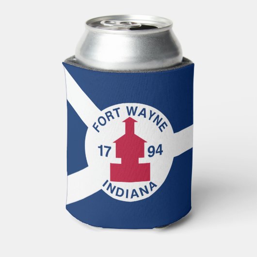 Flag Fort Wayne, Indiana Can Cooler Dosenkühler (Kanne Rückseite)