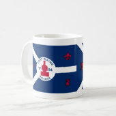 Flag Fort Wayne, Indiana Coffee Tasse (Vorderseite Links)