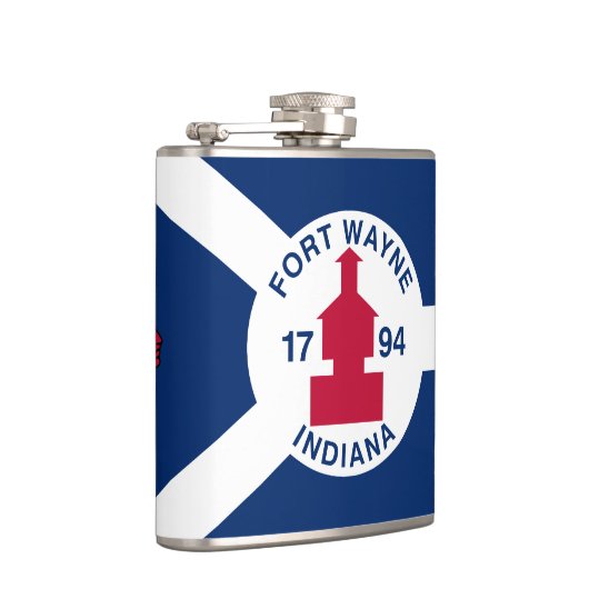 Flag Fort Wayne, Indiana Flask Flachmann (Rechts)