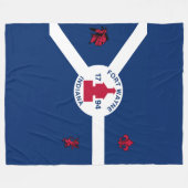 Flag Fort Wayne, Indiana Fleece Blanket (Vorderseite (Horizontal))