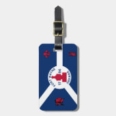 Flag Fort Wayne, Indiana Gepäckmarke Gepäckanhänger (Vorderseite vertikal)