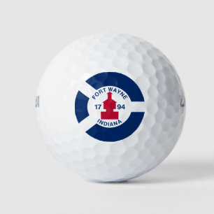 Flag Fort Wayne, Indiana Golf Balls Golfball