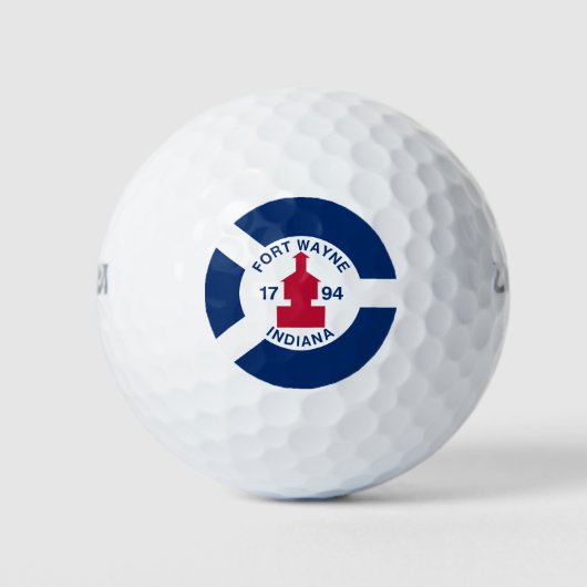 Flag Fort Wayne, Indiana Golf Balls Golfball (Vorderseite)