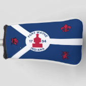 Flag Fort Wayne, Indiana Golf Head Cover Headcover (Vorderseite)