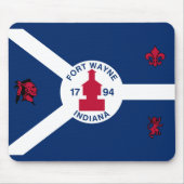 Flag Fort Wayne, Indiana Mousepad (Vorne)