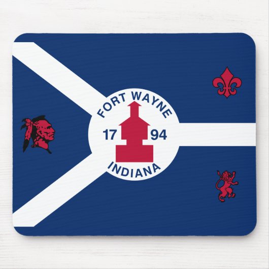 Flag Fort Wayne, Indiana Mousepad (Vorne)