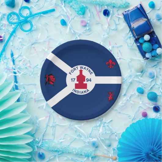 Flag Fort Wayne, Indiana Paper Tellers Pappteller (Party)