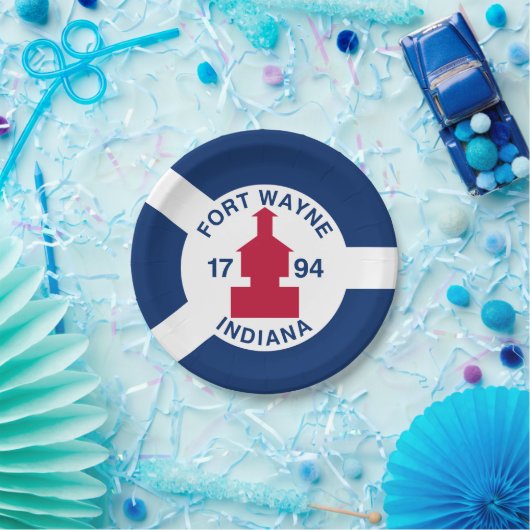 Flag Fort Wayne, Indiana Paper Tellers Pappteller (Party)