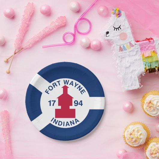 Flag Fort Wayne, Indiana Paper Tellers Pappteller (Party)