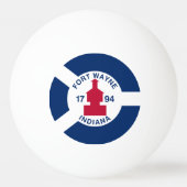 Flag Fort Wayne, Indiana Ping-Pong Ball (Vorderseite)