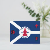 Flag Fort Wayne, Indiana Postcard Postkarte (Stehend Vorderseite)