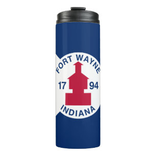 Flag Fort Wayne, Indiana Thermal Tumbler Thermosbecher