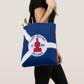 Flag Fort Wayne, Indiana Tote Bag Tasche (Von Nahem)