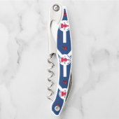 Flag Fort Wayne, Indiana Waiter's Corkscrew Kellnermesser (Vorderseite)
