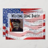 Flag/Foto Militärische willkommene Zuhause Party E Einladung (Vorne/Hinten)