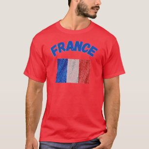 Flag Frankreich Originale Sport Fankunst Club T-Shirt