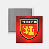 Flag Fredrikstad Magnet (Vorderseite/Rückseite)