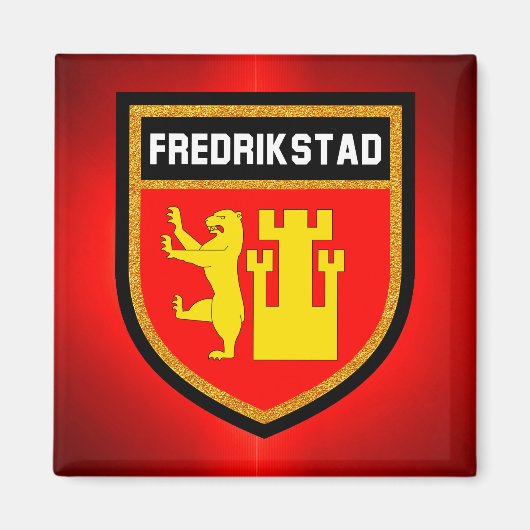 Flag Fredrikstad Magnet (Vorne)