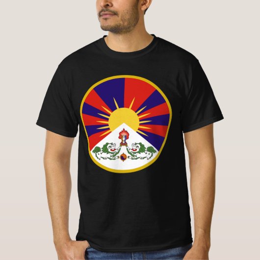Flag Freies Tibet - Buddhismus des tibetischen Bud T-Shirt (Vorderseite)