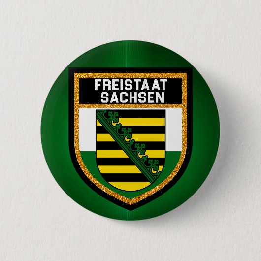 Flag Freistaat Sachsen Button (Vorderseite)